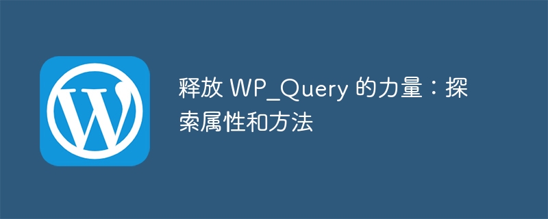 WP_Query 探秘：属性与方法的全面解析，释放其强大功能