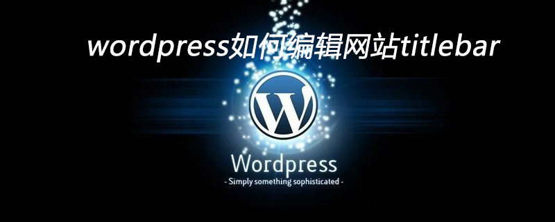 WordPress网站Titlebar编辑指南：轻松更改标题样式和布局